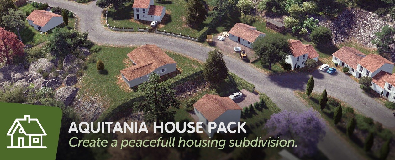 мод Aquitania House Pack для Cities Skylines