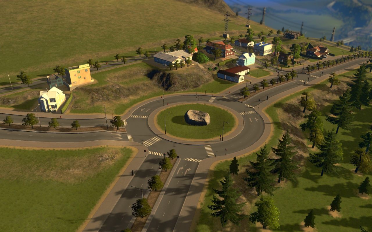 Мод Roundabout Builder - кольцевые развязки для Cities Skylines