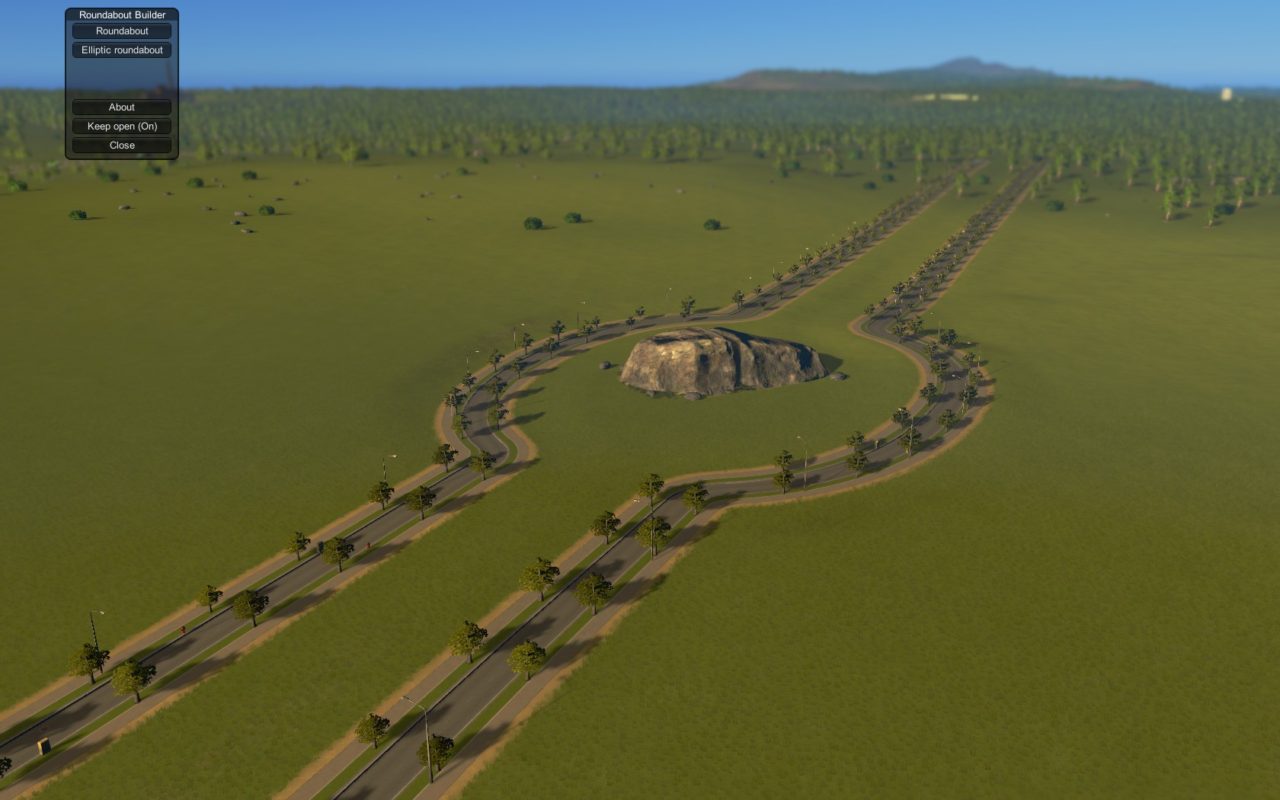 Мод Roundabout Builder - кольцевые развязки для Cities Skylines