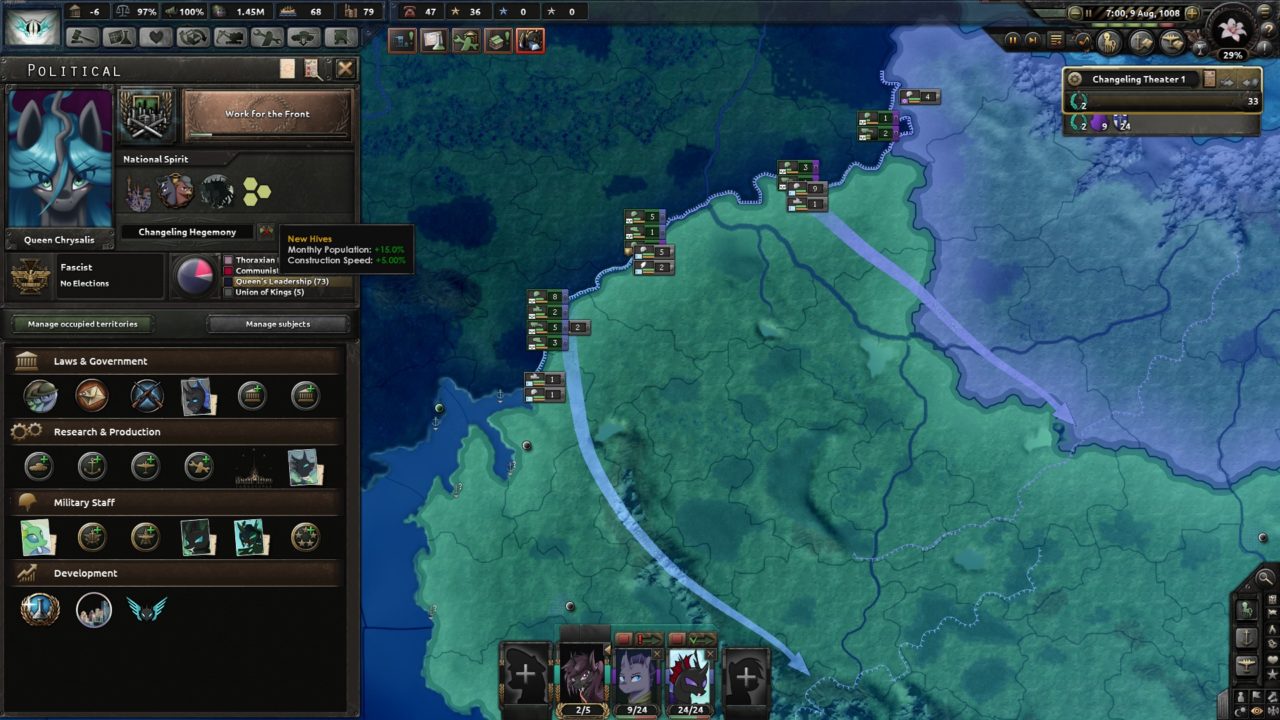 Глобальный мод Equestria at War для Hearts of Iron 4