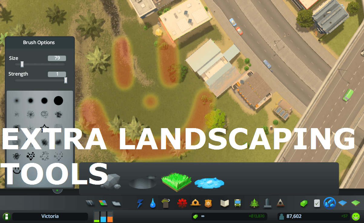 Мод Extra Landscaping Tools - Ландшафтные Инструменты для Cities: Skylines