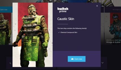 Twich Prime - Caustic 'Chemical Compound' Skin для Apex Legends