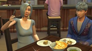 Мод Eat at tables - симы едят за столом в Sims 4