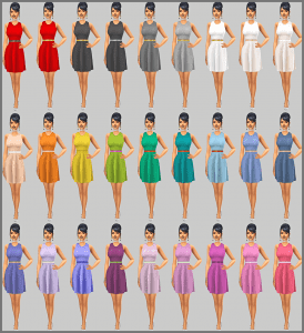 Мод платья Kiara Dress для Sims 4