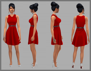 Мод платья Kiara Dress для Sims 4