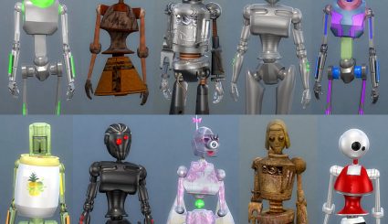 Мод Lots More Bots - новые сервороботы для SIMS 4