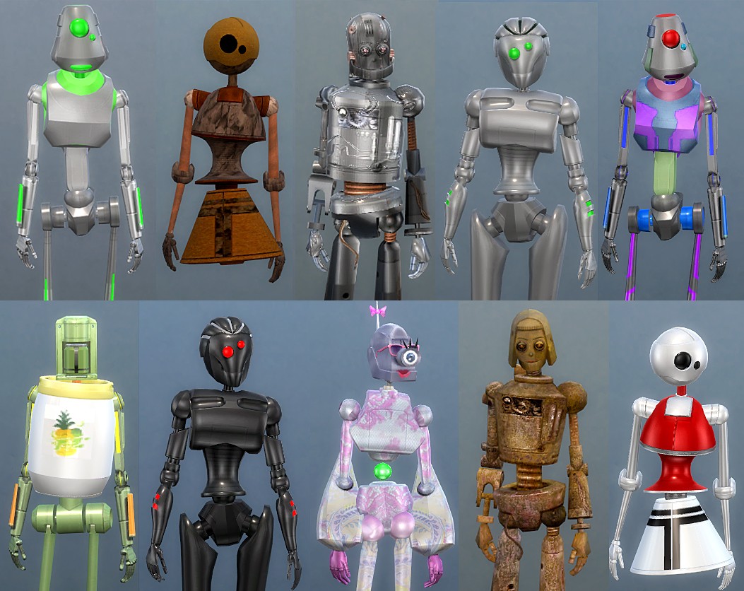 Мод Lots More Bots - новые сервороботы для SIMS 4