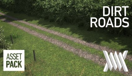 Пак грунтовых дорог Dirt Roads Asset Pack для Cities Skylines