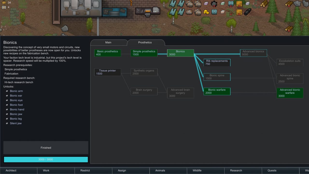 Мод Expanded Prosthetics and Organ Engineering для RimWorld