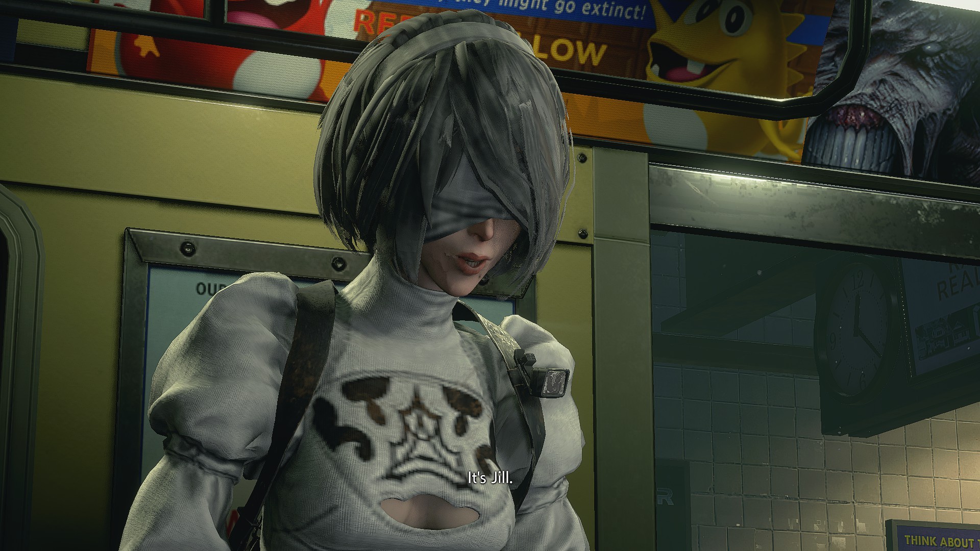 Скин 2B NieR Automata Jill для Resident Evil 3