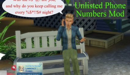 Мод Unlisted Phone Numbers для Sims 4